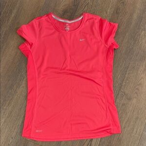 Nike Women's Vivid Pink Short Sleeve Tee running dri-fit